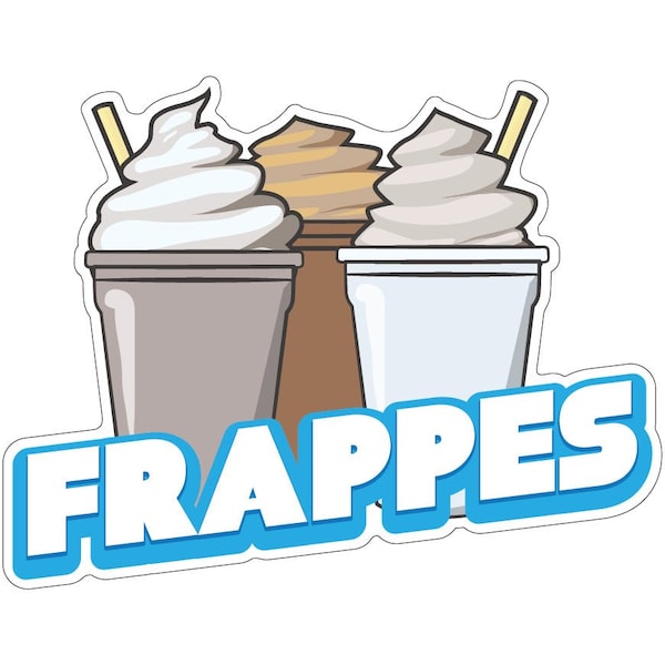 Signmission Frappes Decal Concession Stand Food Truck Sticker, D-DC-16 Frappes19 D-DC-16 Frappes19 - main